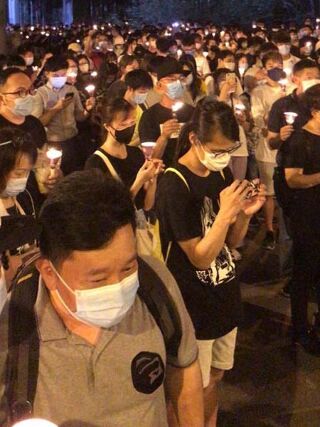 Guetteurs et tocsin En soutien à Hong Kong