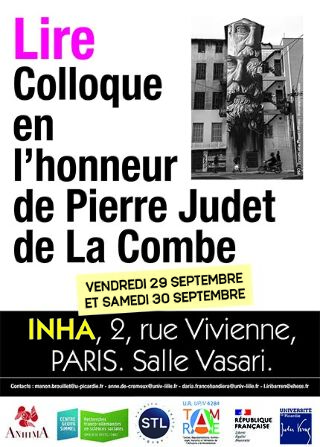 Progagande active Lire – Colloque en l’honneur de Pierre Judet de La Combe