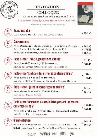 Progagande active Le livre de théâtre dans tous ses états