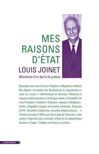 livre Mes raisons d'état  2013