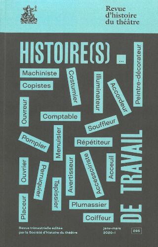 livre Revue d'histoire du théâtre 2020